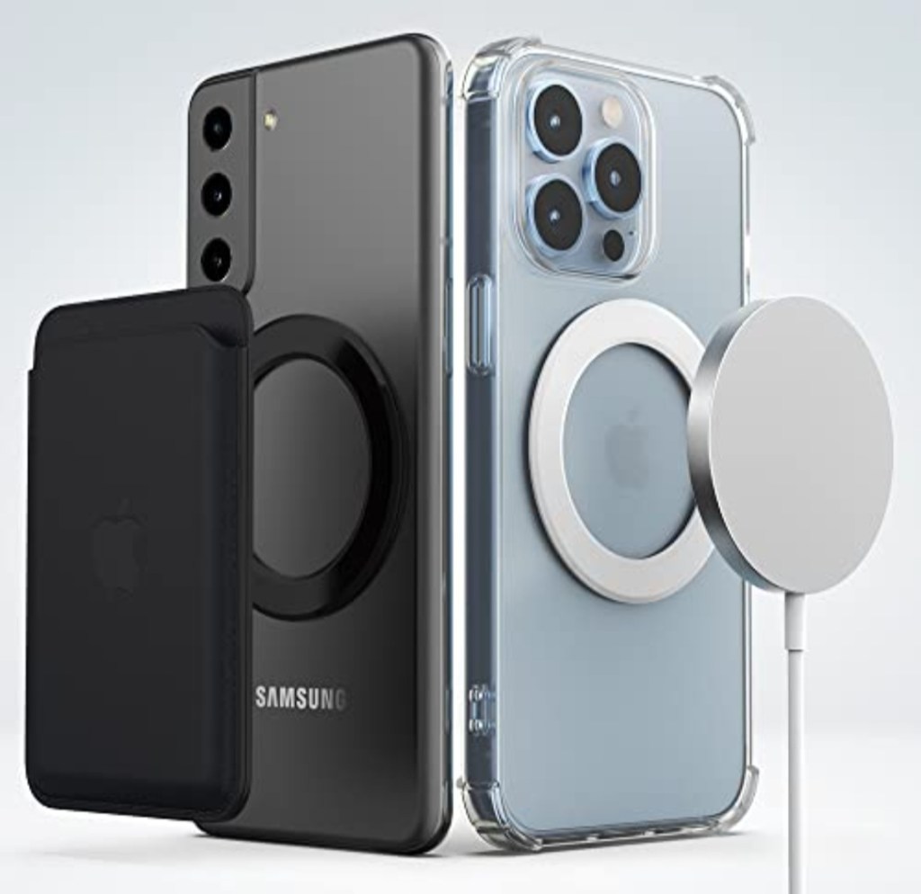 Sinjimoru MagSafeリング 実際に貼り付けた様子