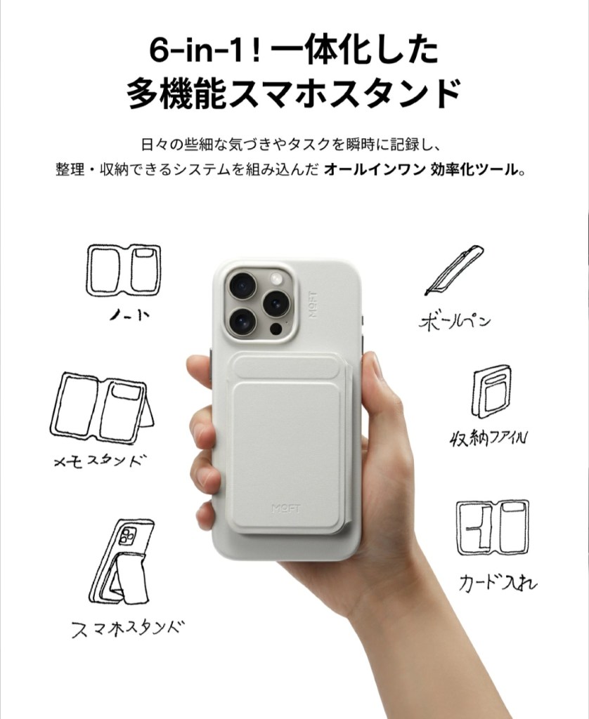 MOFT インスピレーションスタンド＆ノート 外観