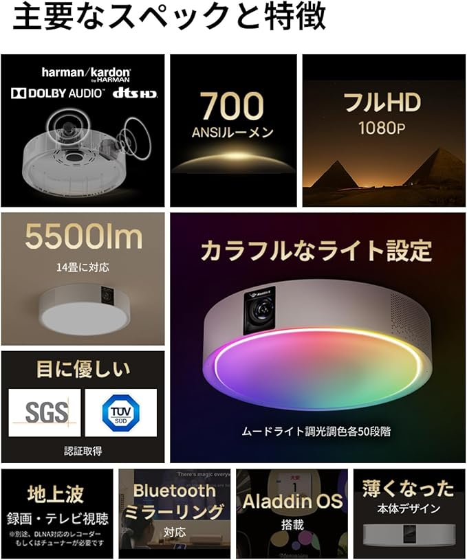 Aladdin X2 Light 天井設置