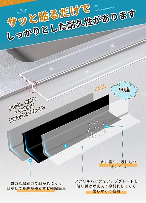 キッチンの隙間に貼付