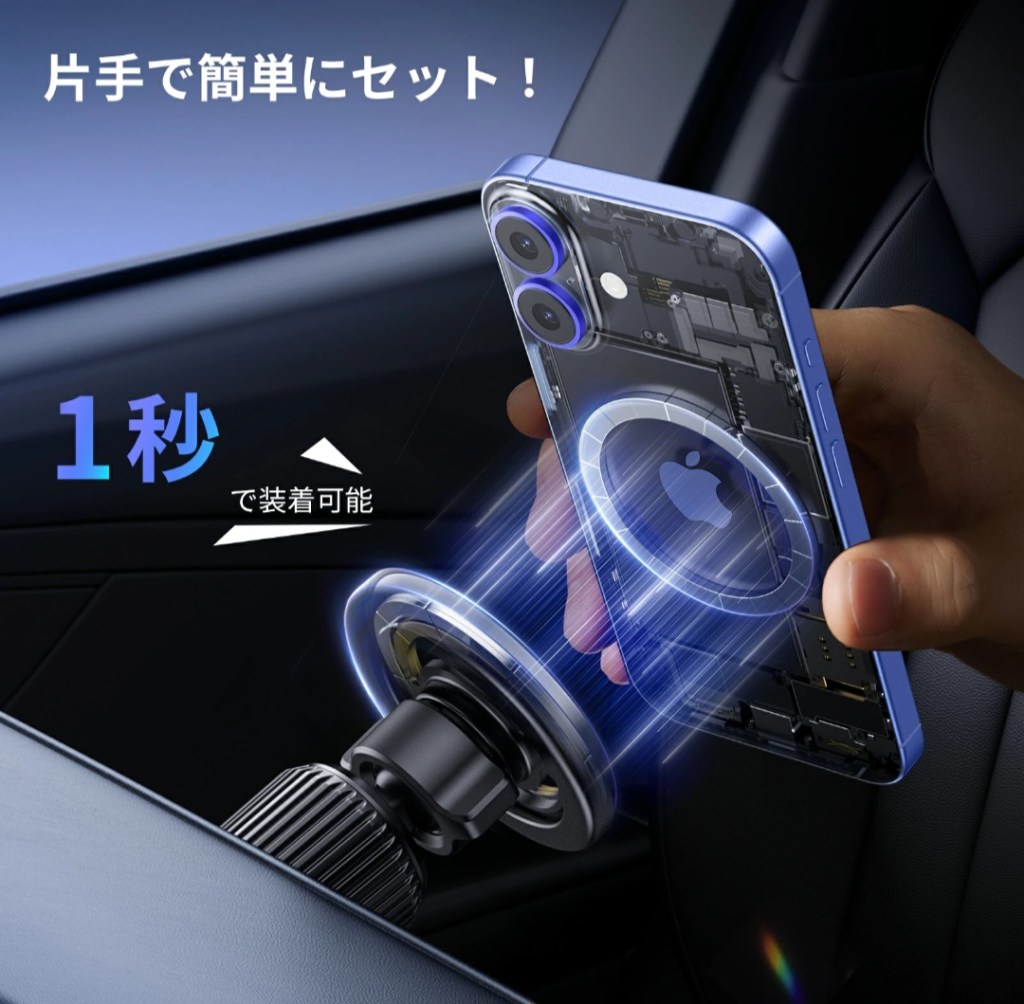 UGREEN 車載ホルダー 車内設置イメージ