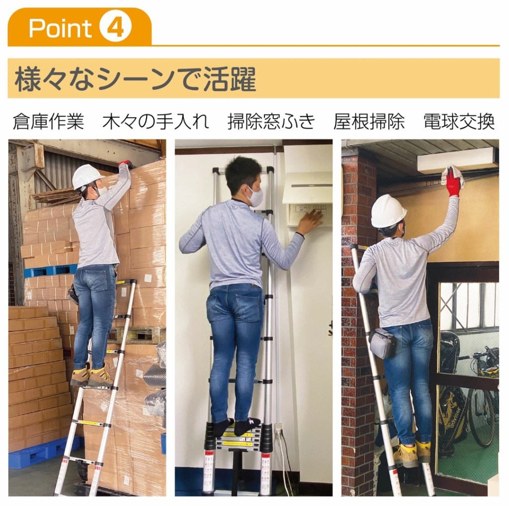 伸縮構造のアップ