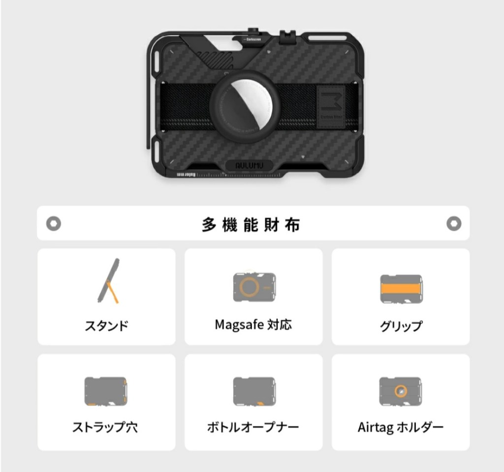 iPhone背面に装着したAulumu G03